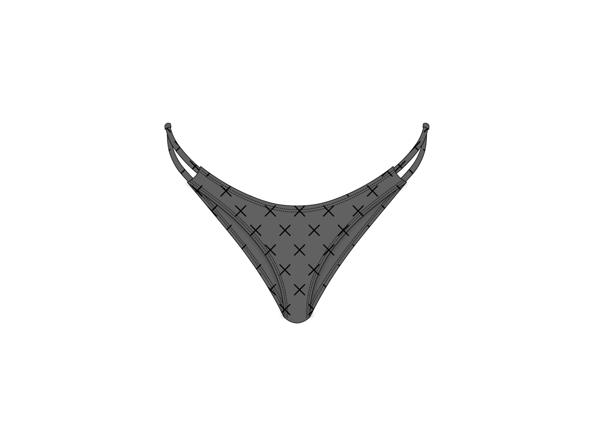 Black Logo Print Double String Bottoms