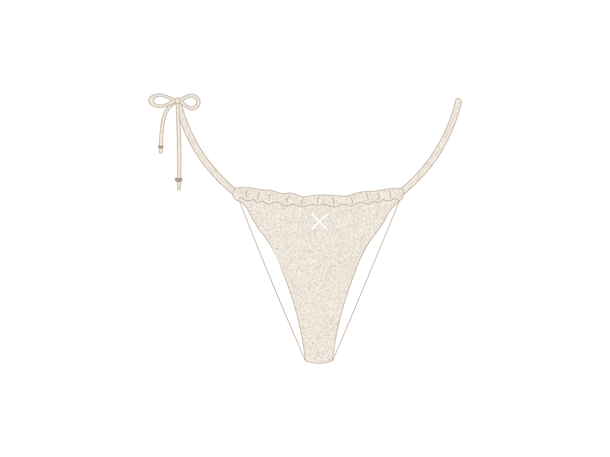 Crystal Shimmer One Side-Tie Bottoms