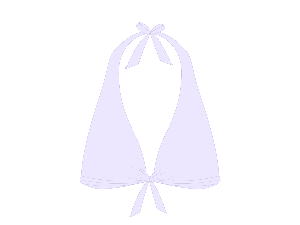 Lavender Tie-Knot Bikini Top
