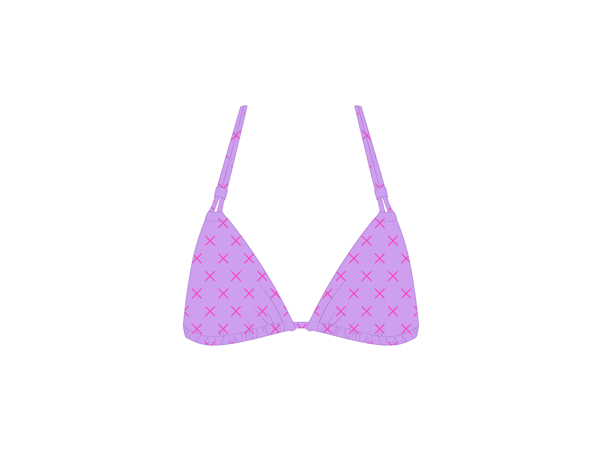 Lilac Logo Print Double String Top