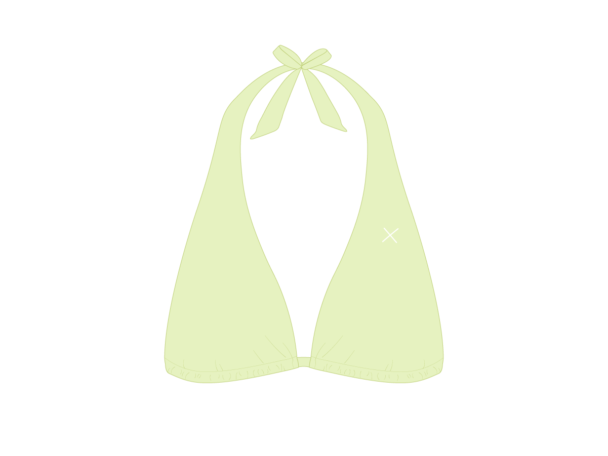 Ocean Blue Tie-Knot Bikini Top