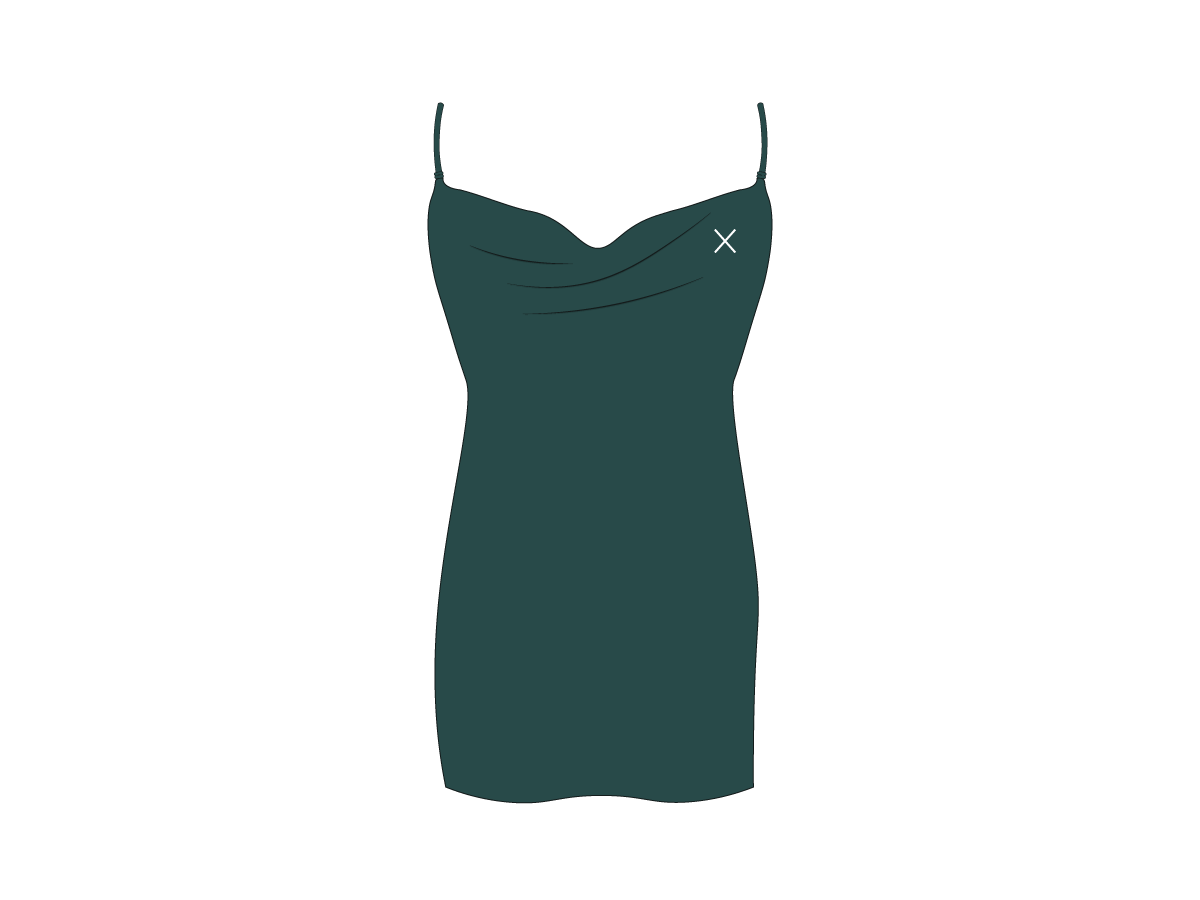 Sage Green Satin Mini Dress