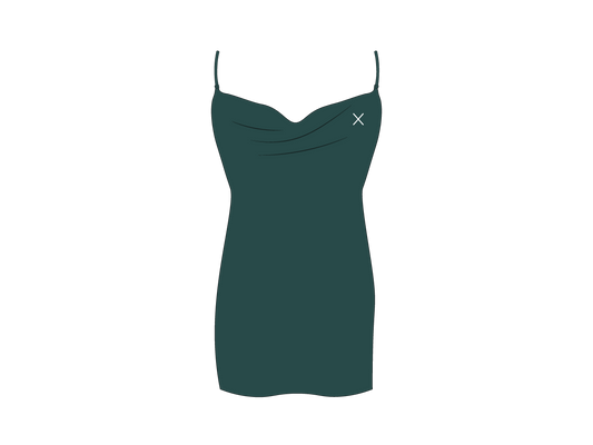 Sage Green Satin Mini Dress