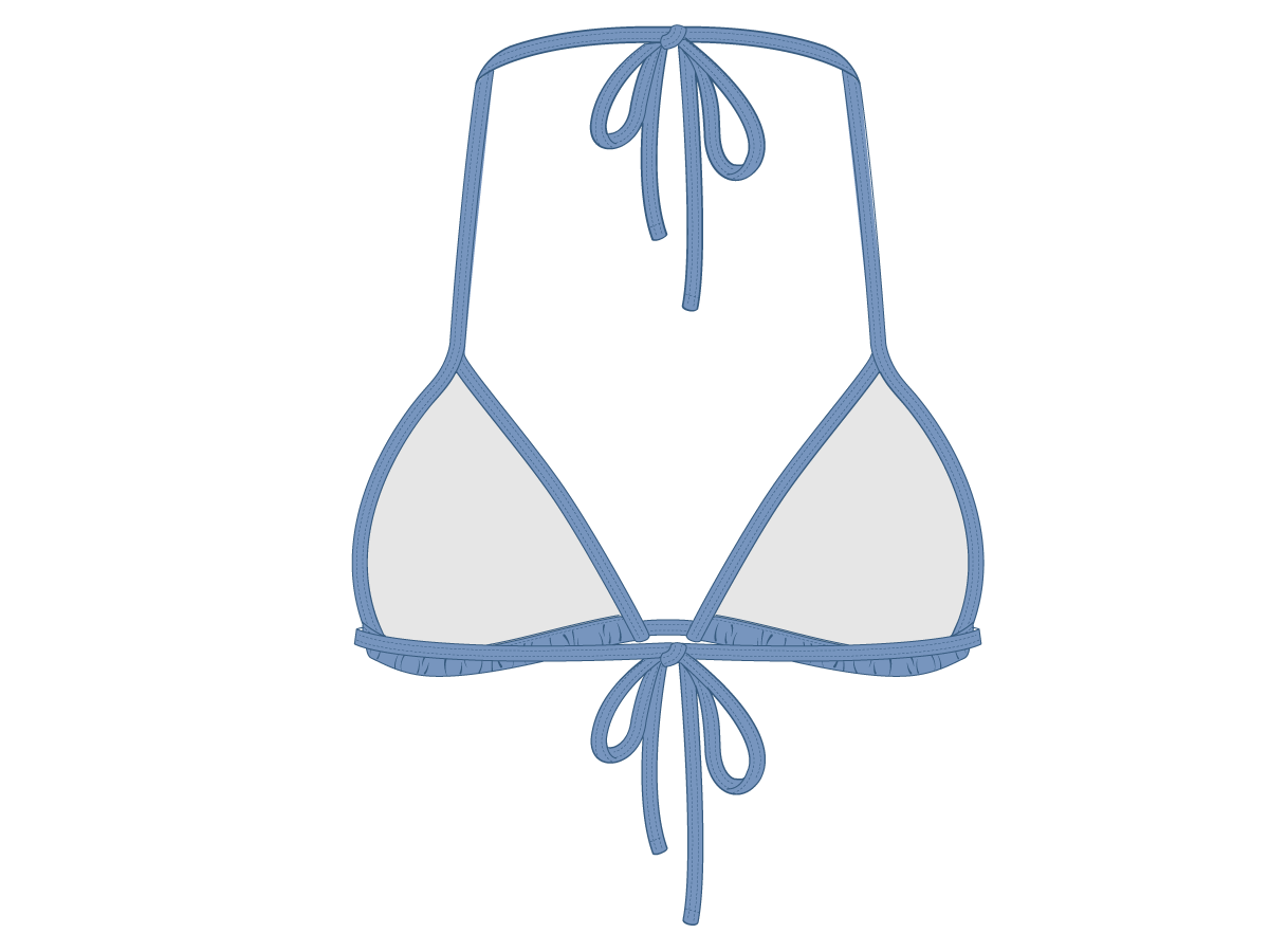 Slate Blue Bikini Top II