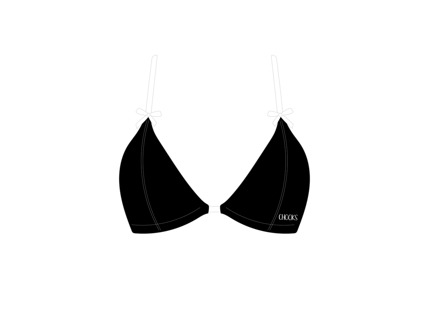 Pirate Black Contrast Bow Top