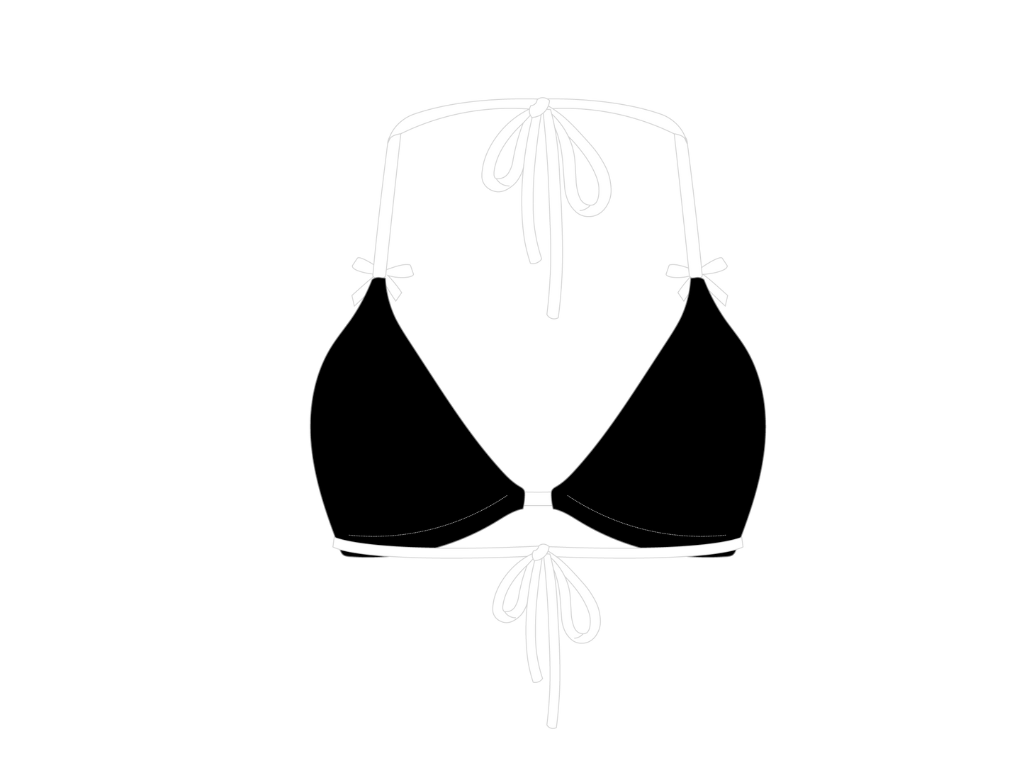 Pirate Black Contrast Bow Top