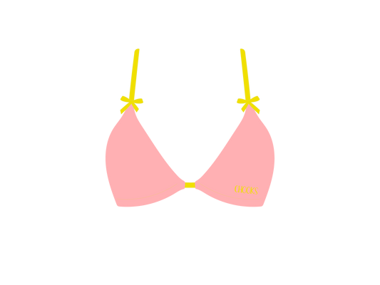 Blush Pear Contrast Bow Top