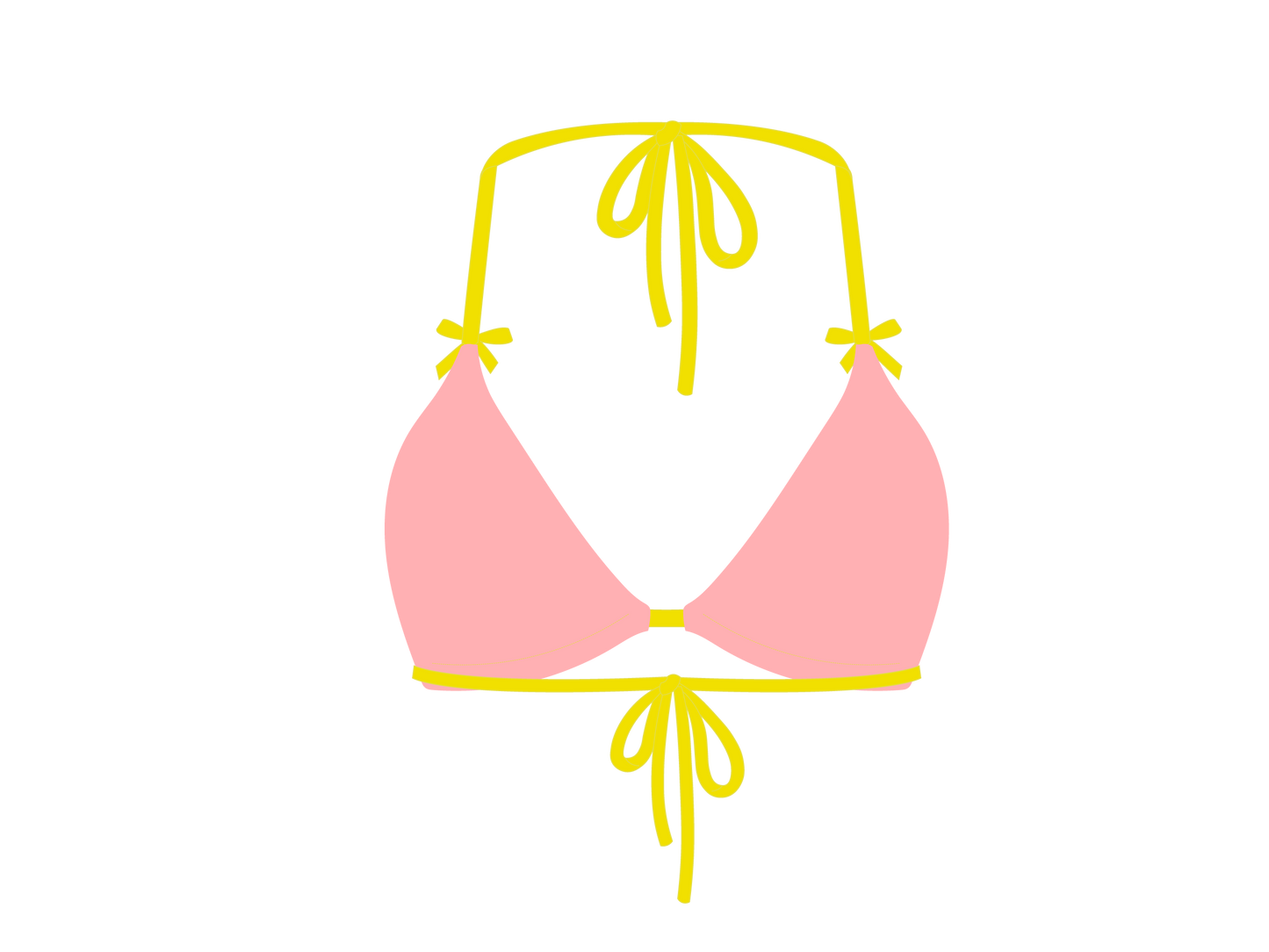 Blush Pear Contrast Bow Top