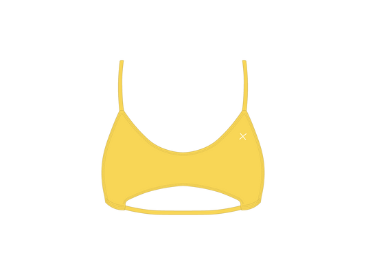 Tang Yellow Split Top