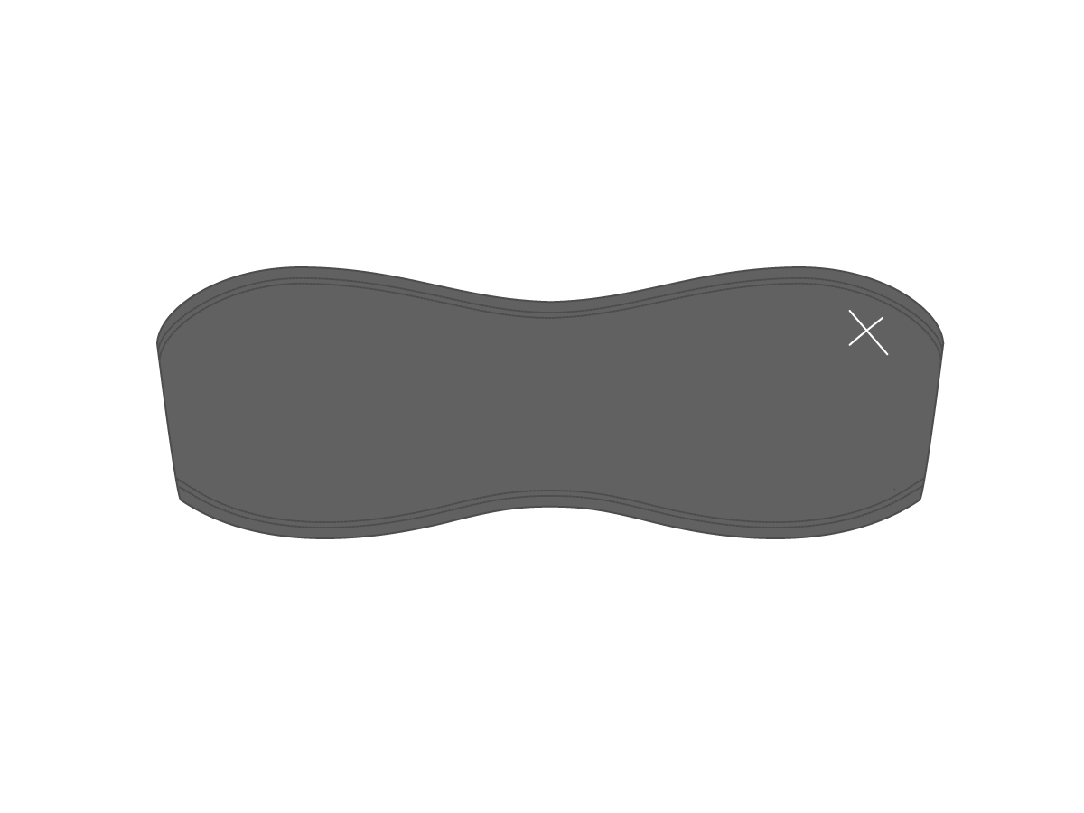 Ash Grey Strapless Top