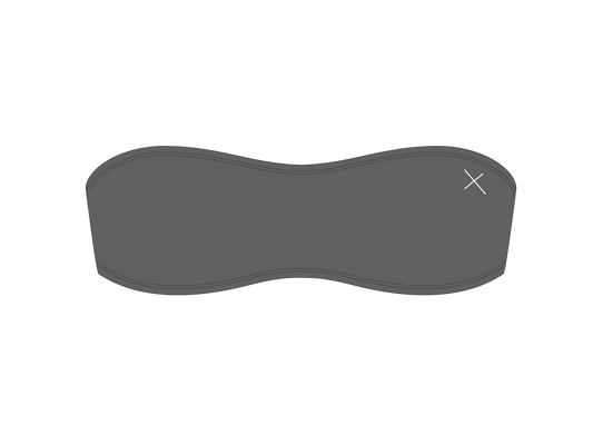 Ash Grey Strapless Top