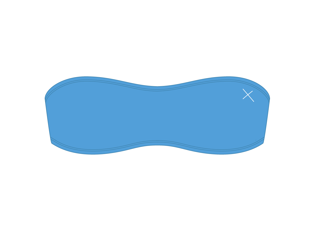 Sky Blue Strapless Top