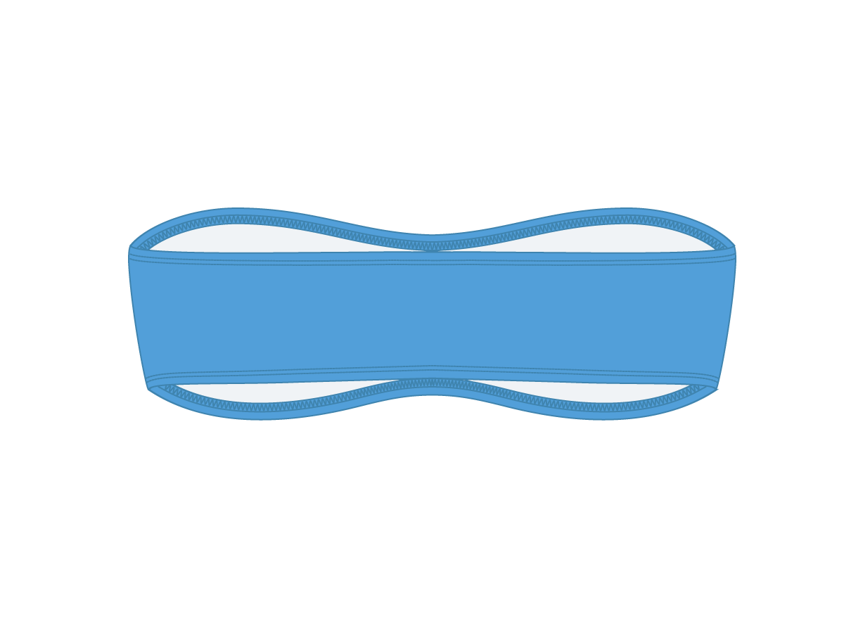 Sky Blue Strapless Top