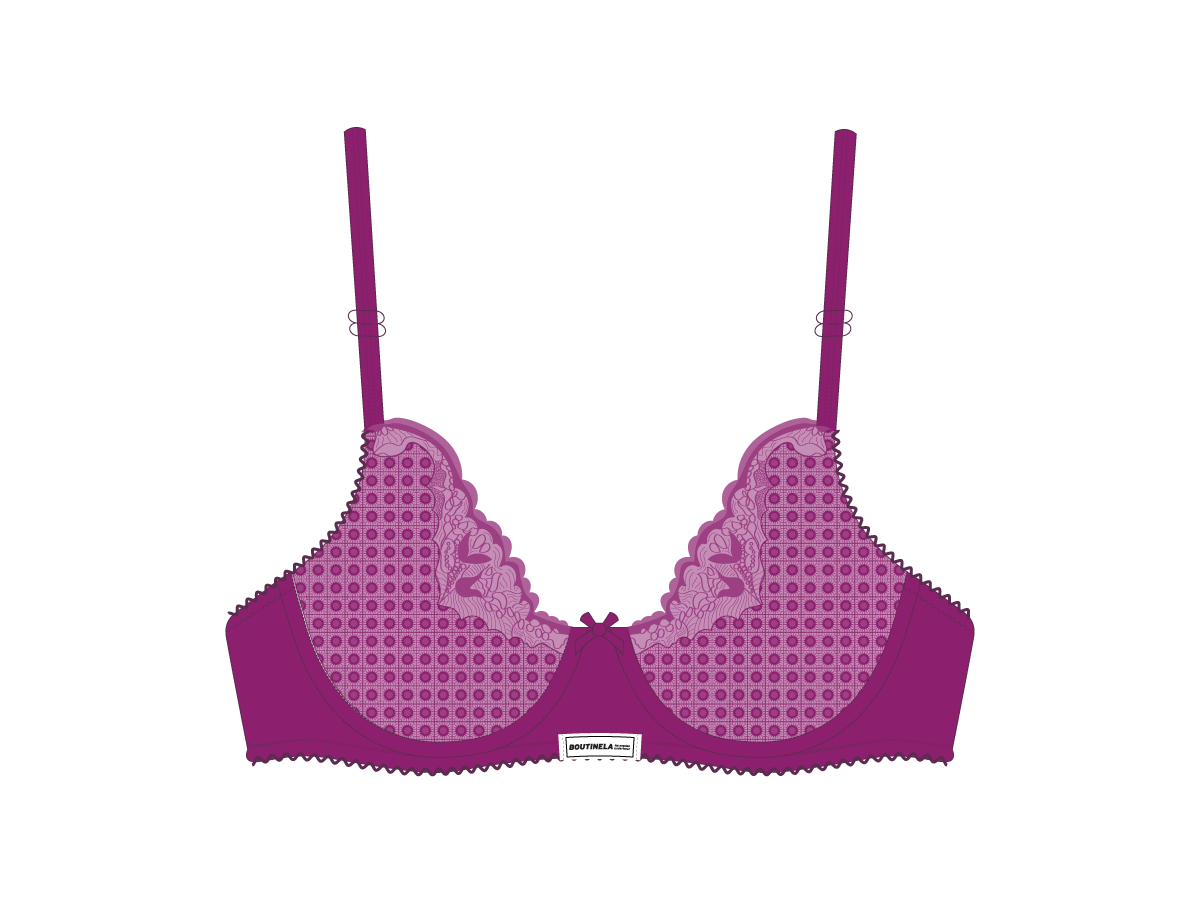 Sweet Cherry Lace Bow Bra