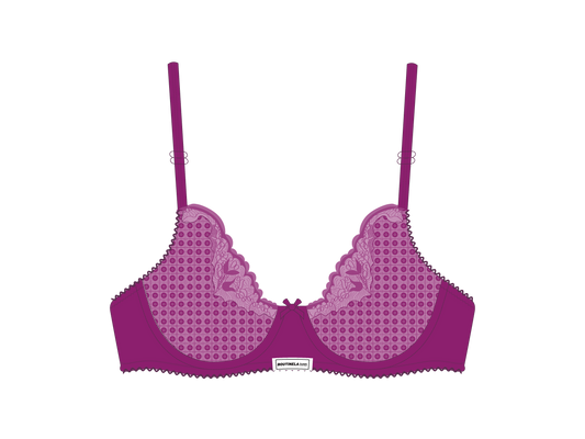 Sweet Cherry Lace Bow Bra