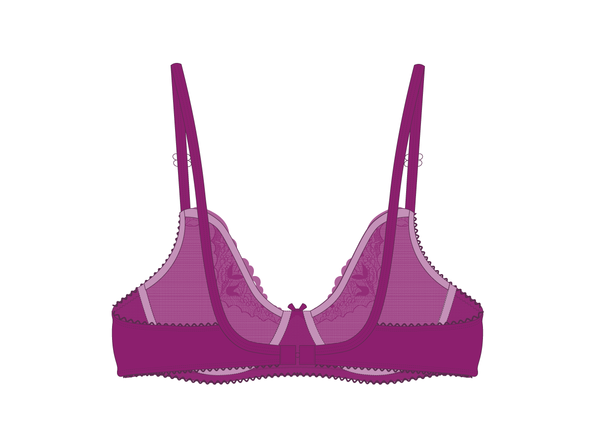 Sweet Cherry Lace Bow Bra