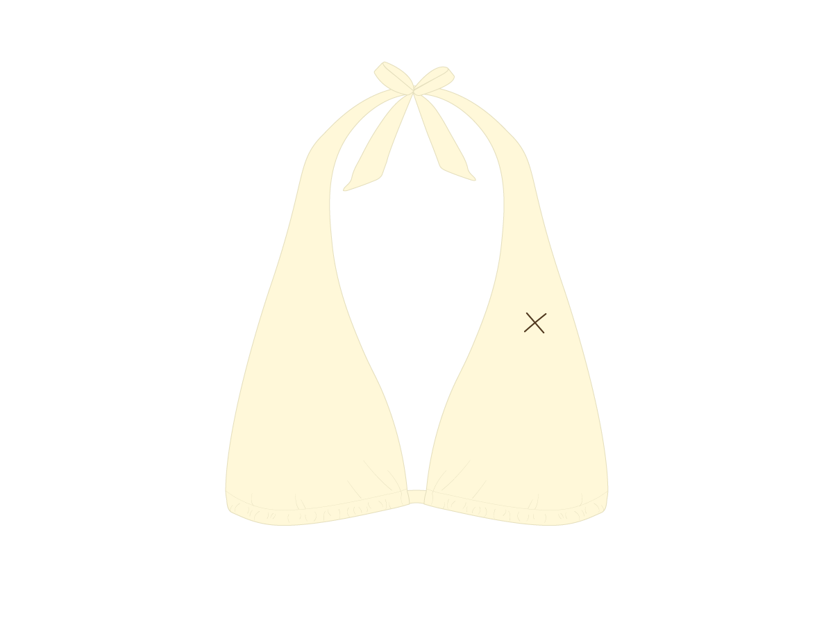 Vanilla Tie-Knot Bikini Top