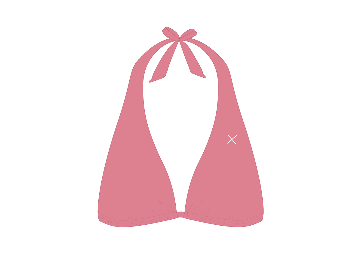 Guava Tie-Knot Bikini Top