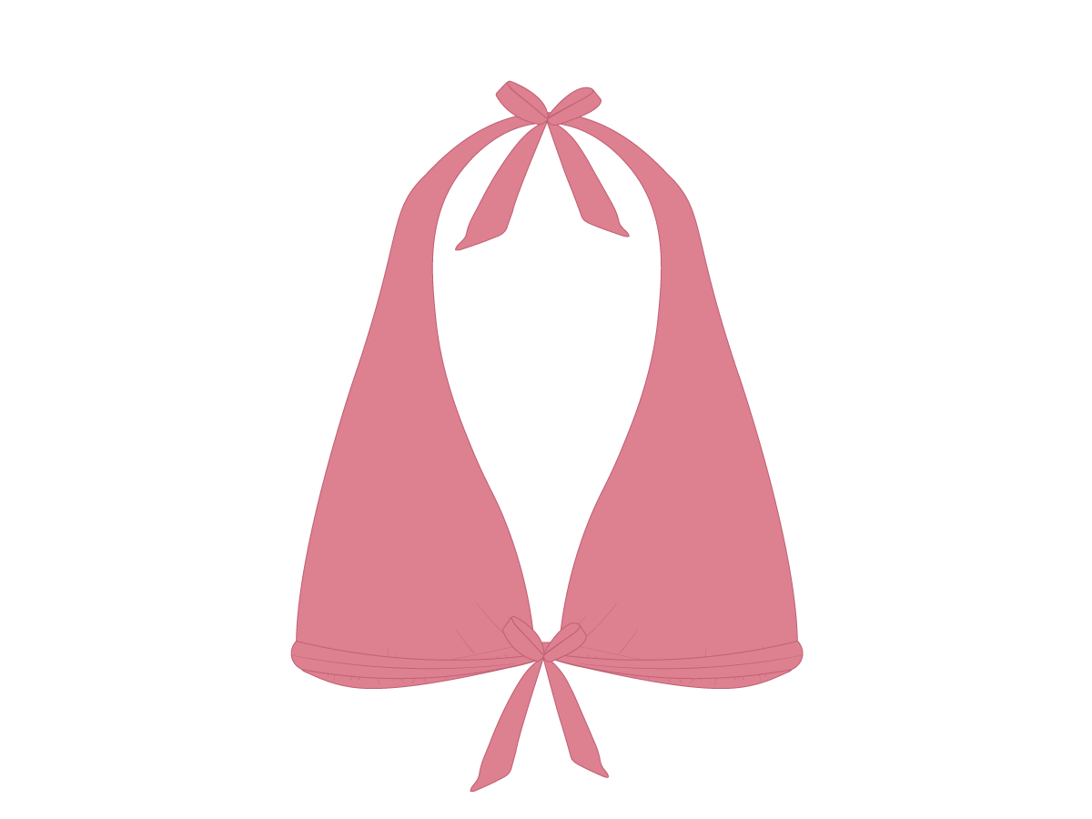 Guava Tie-Knot Bikini Top