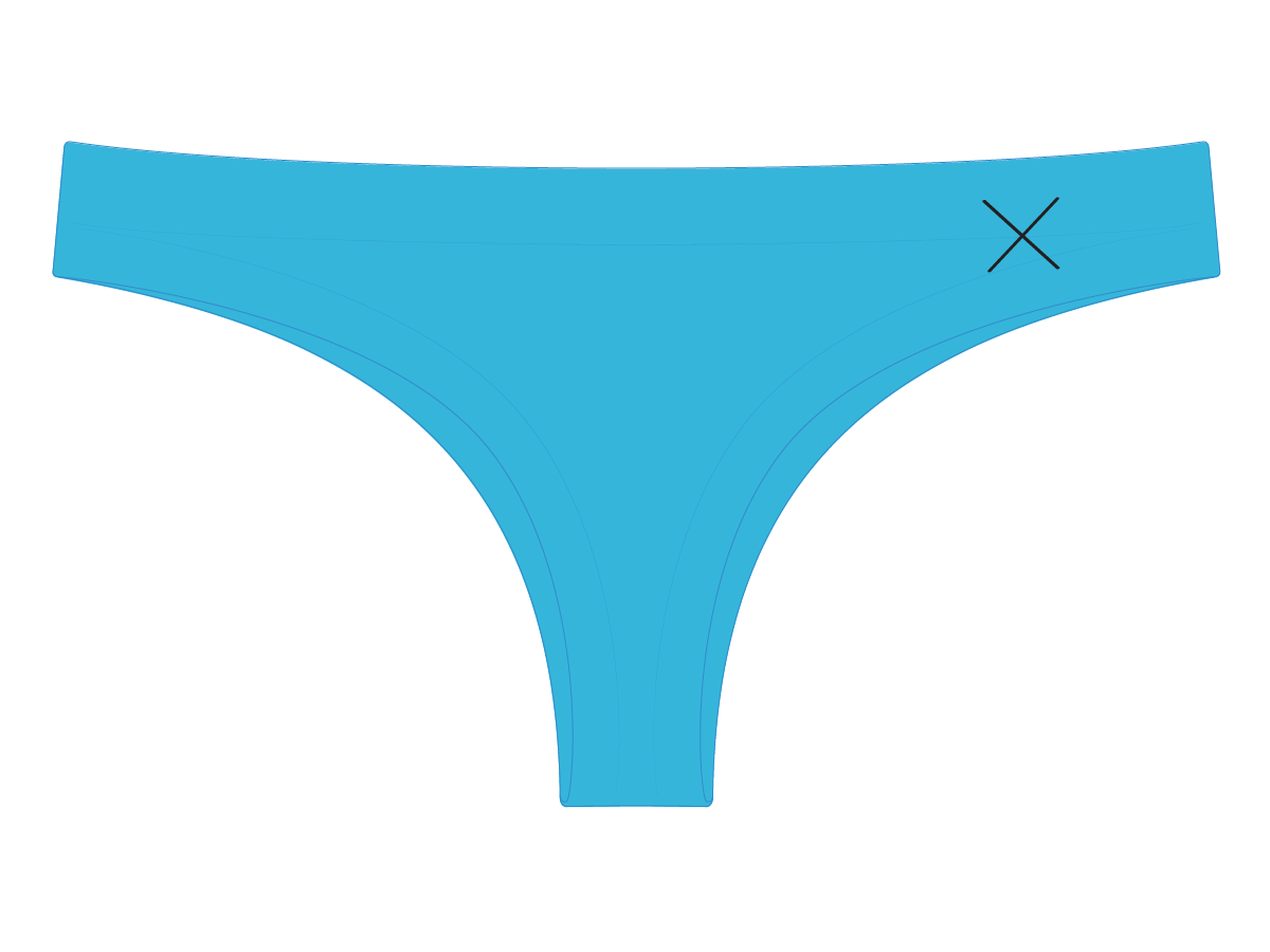 Turquoise Blue Seamless Painties