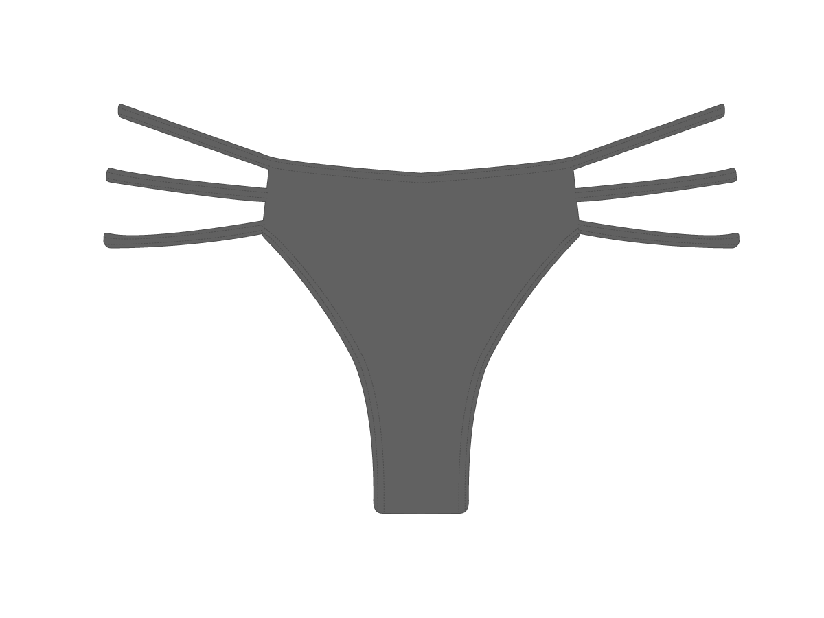 Ash Grey Triple Strap Bottoms