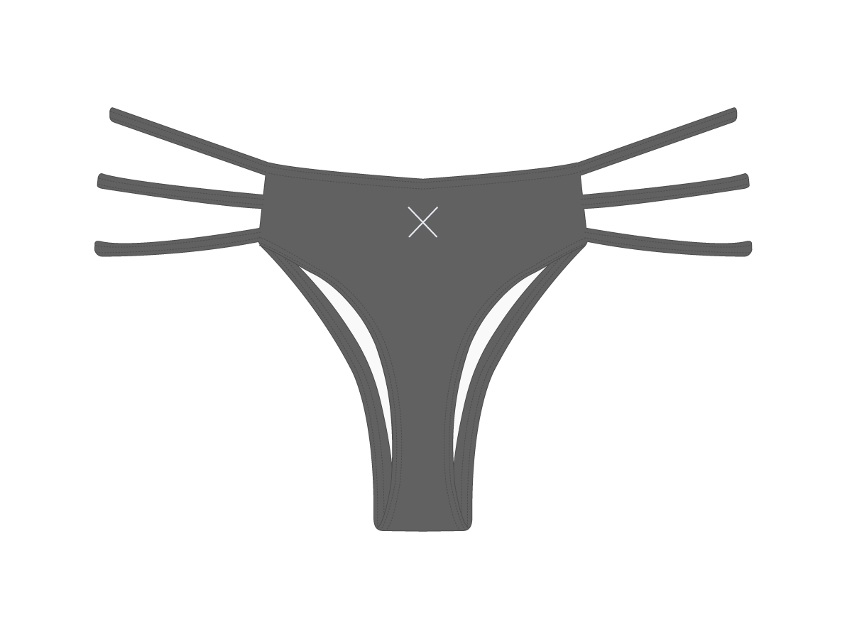 Ash Grey Triple Strap Bottoms