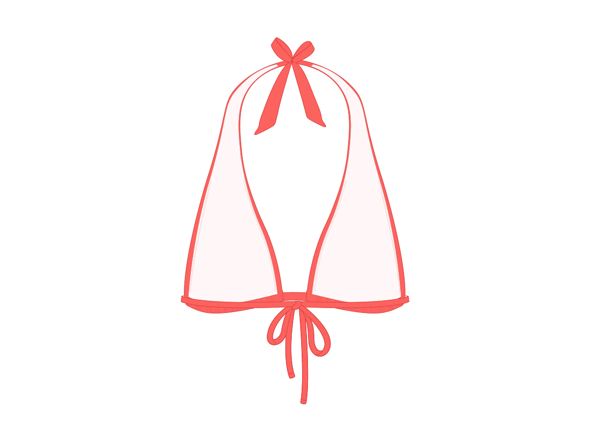 Salmon Tropic Tie-Top