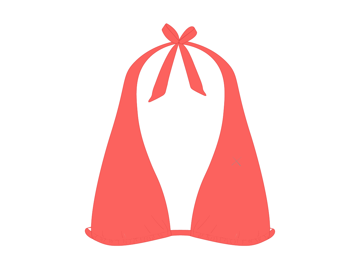 Salmon Tropic Tie-Top