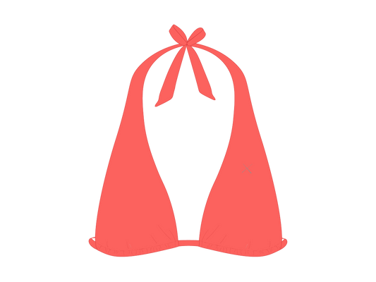 Salmon Tropic Tie-Top