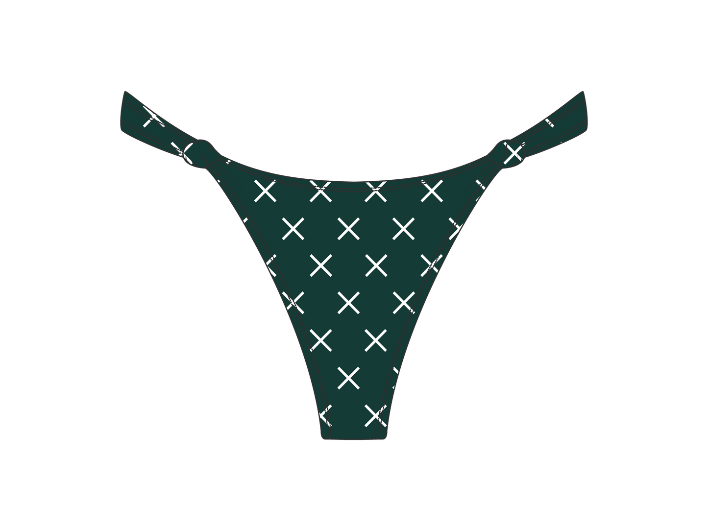 Green Logo Print Twist Bottoms