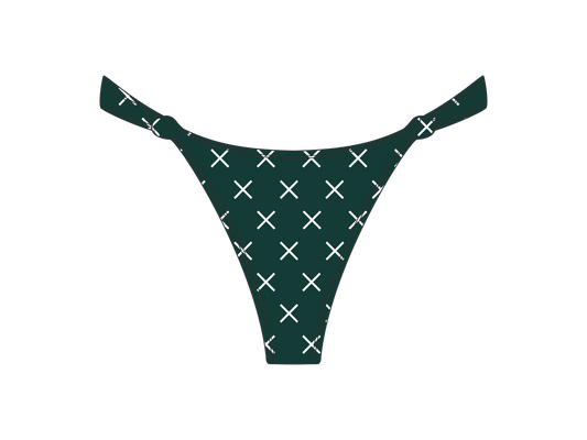 Green Logo Print Twist Bottoms