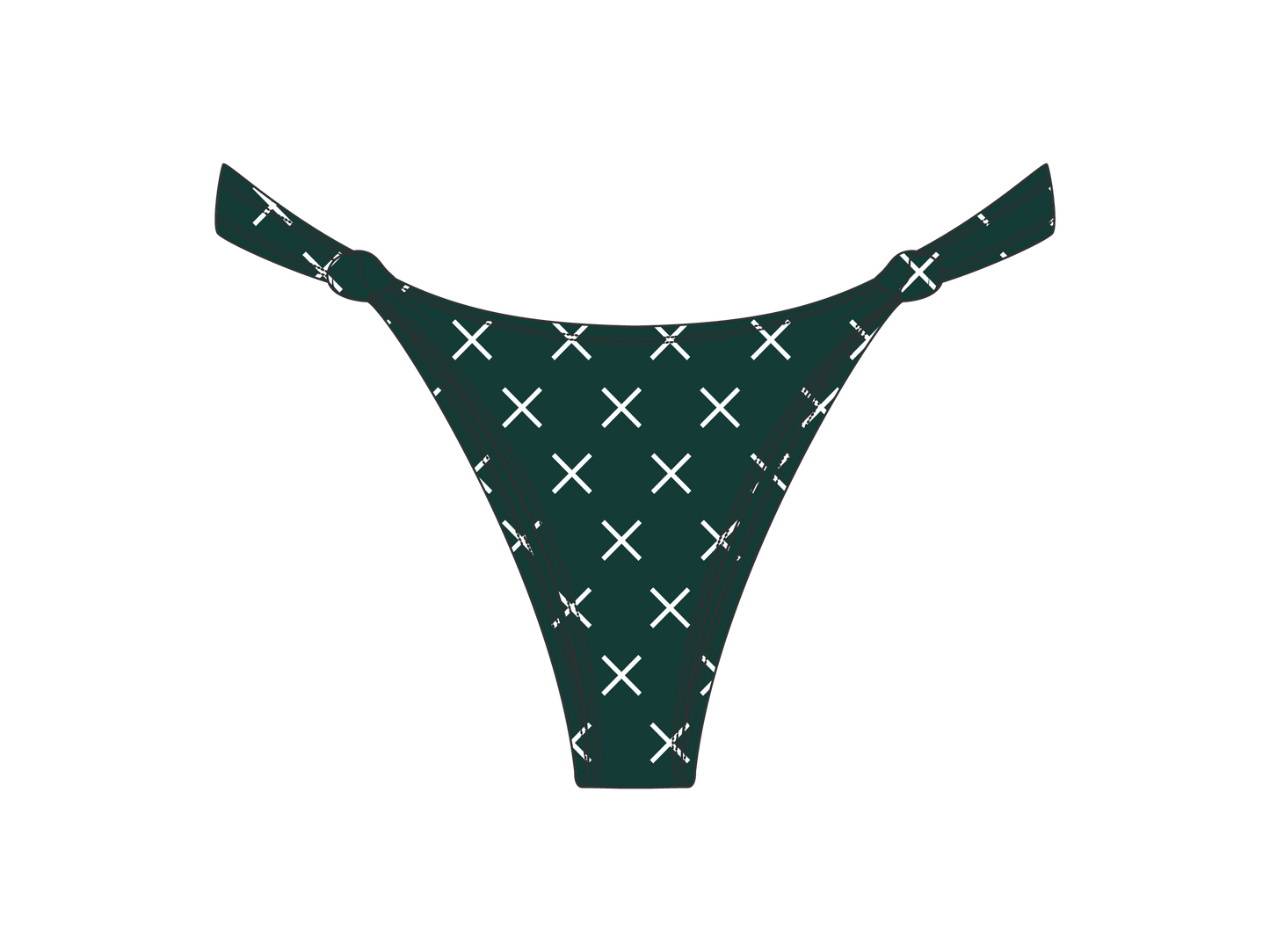 Green Logo Print Twist Bottoms