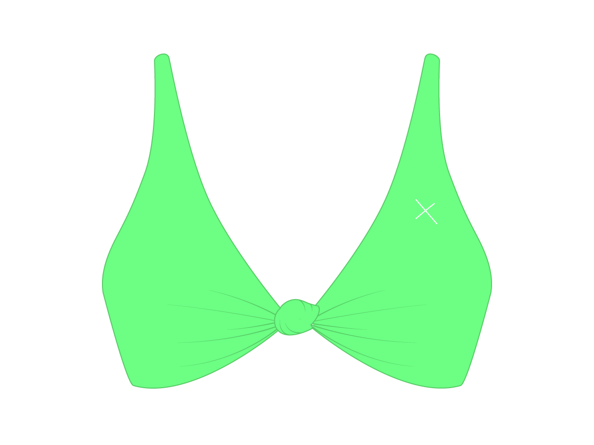 Electro Green Twist Top