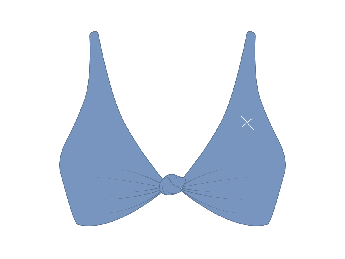 Slate Blue Twist Top