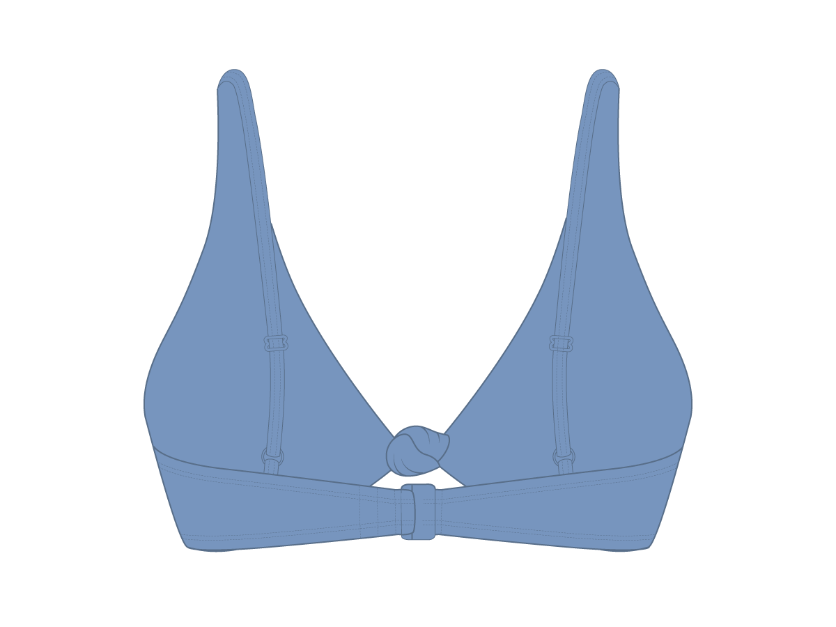 Slate Blue Twist Top