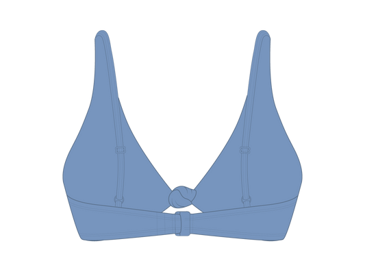 Slate Blue Twist Top