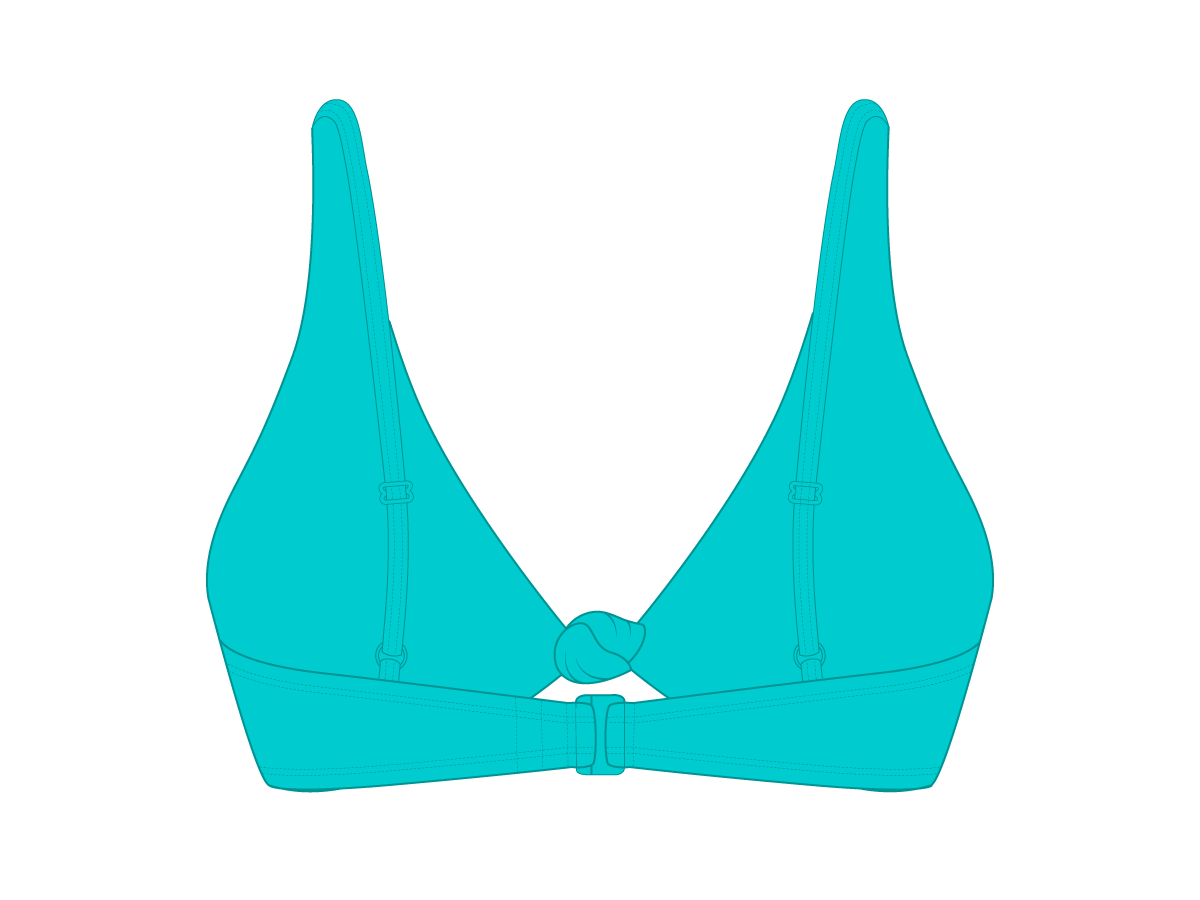 Cyan Twist Top