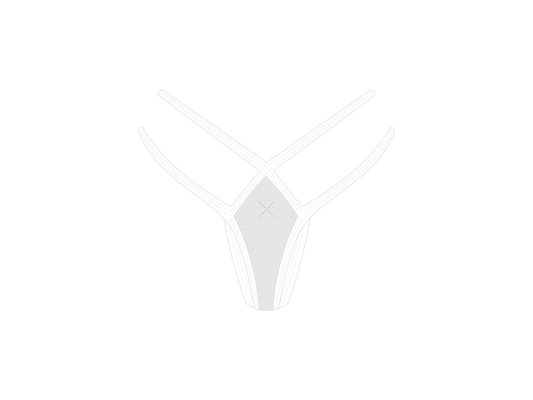 White Strappy Mesh Thong