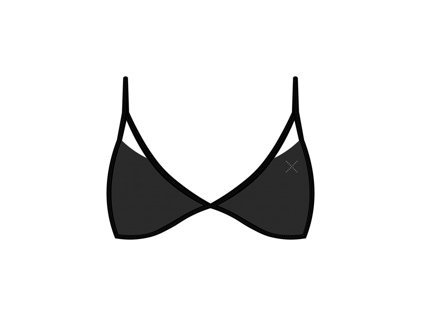 Black Strappy Mesh Bralette