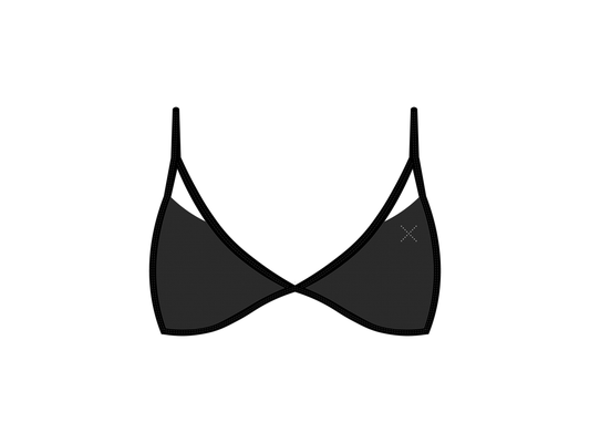 Black Strappy Mesh Bralette