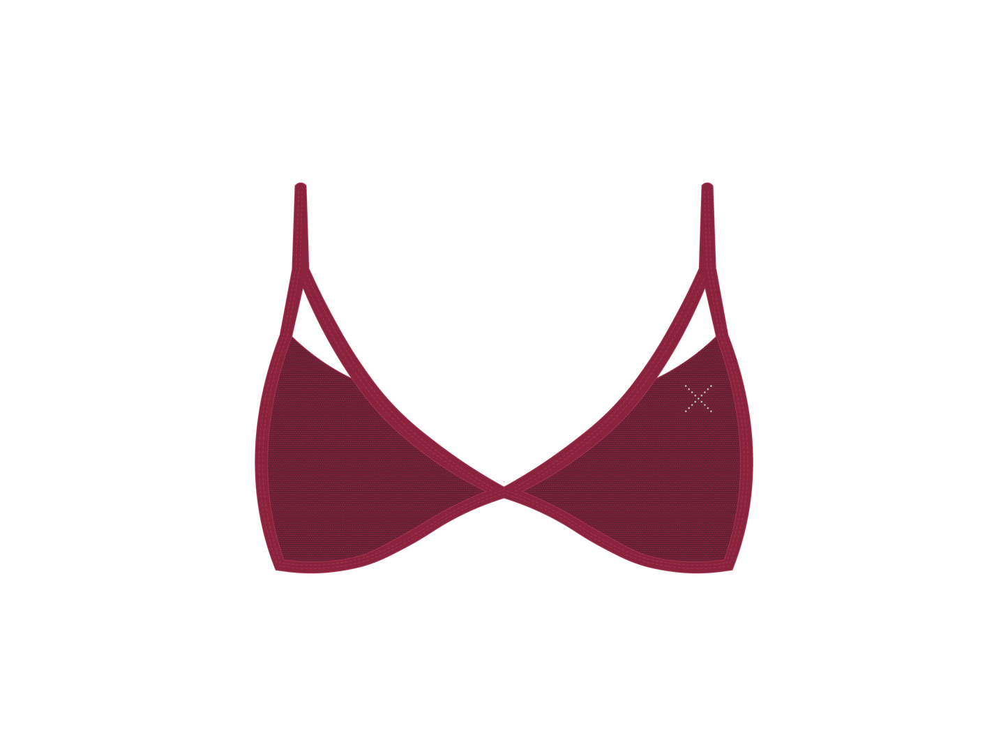 Plum Strappy Mesh Bralette
