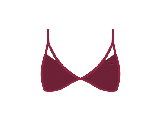 Plum Strappy Mesh Bralette