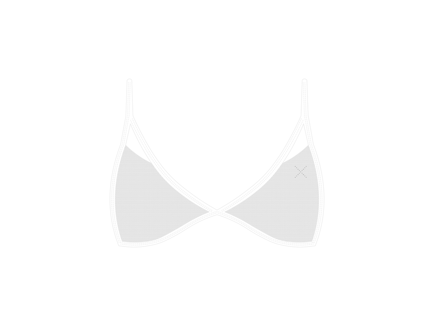 White Strappy Mesh Bralette