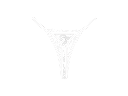 White Trim Lace Thong