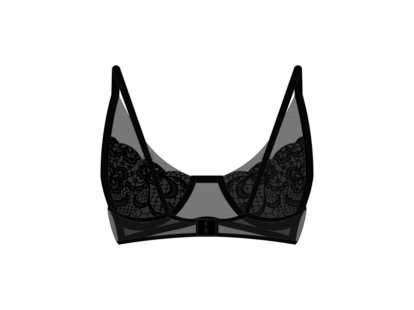 Black Trim Lace Bra