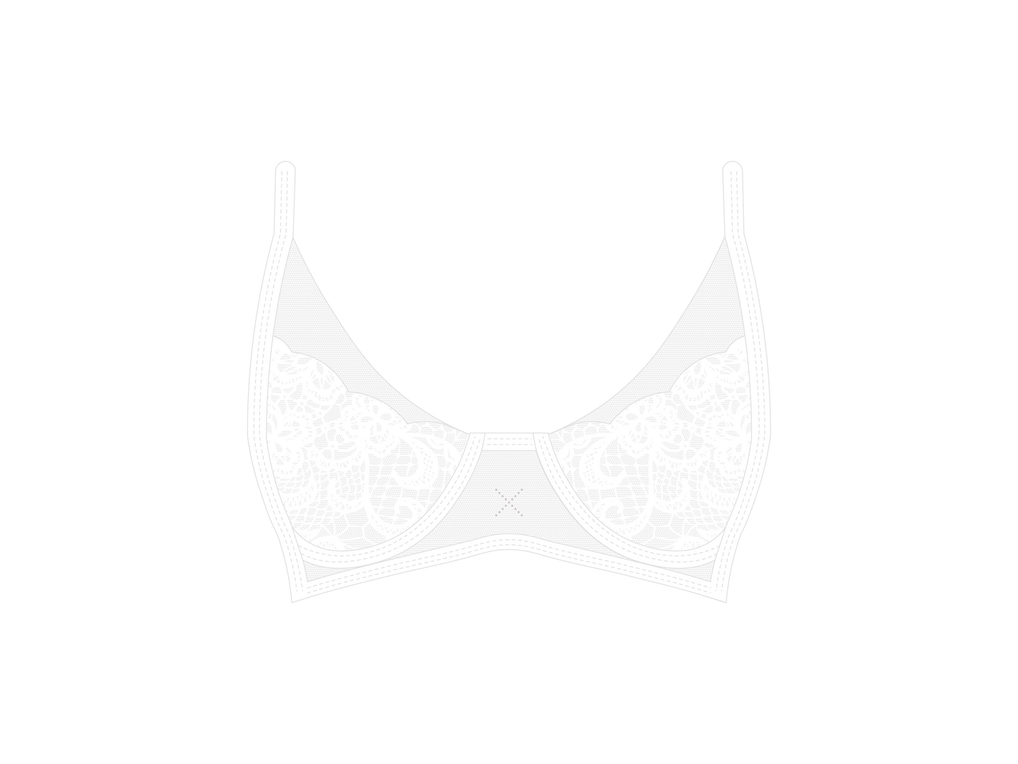 White Trim Lace Bra