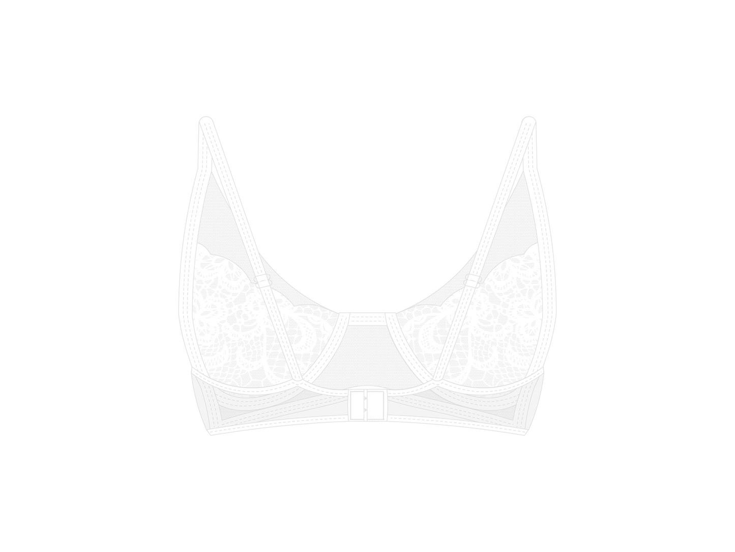 White Trim Lace Bra