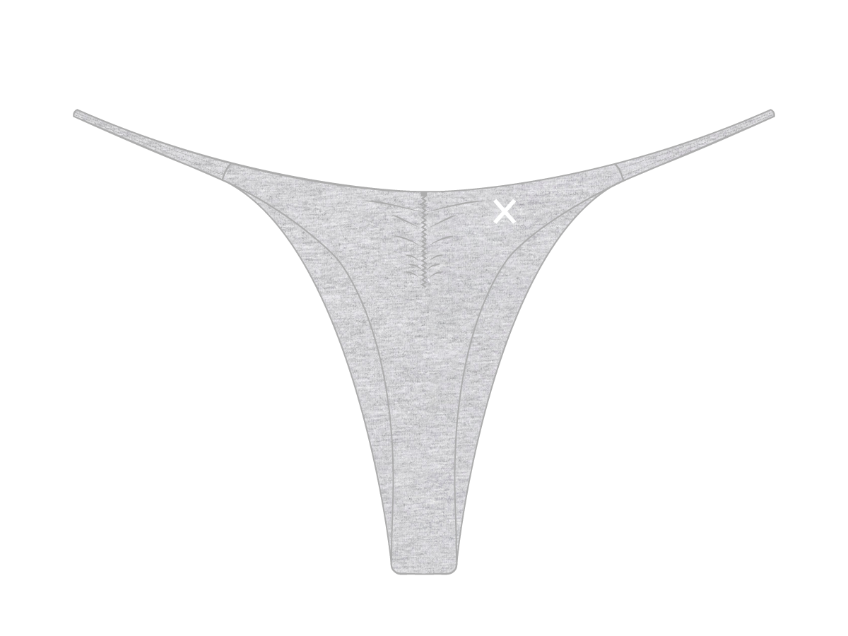 Coal Grey Scrunch Thong