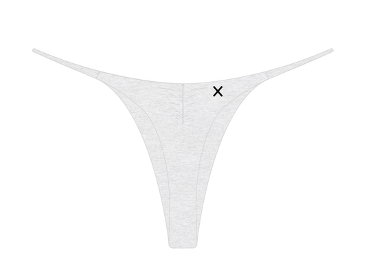 Feather Grey Scrunch Thong