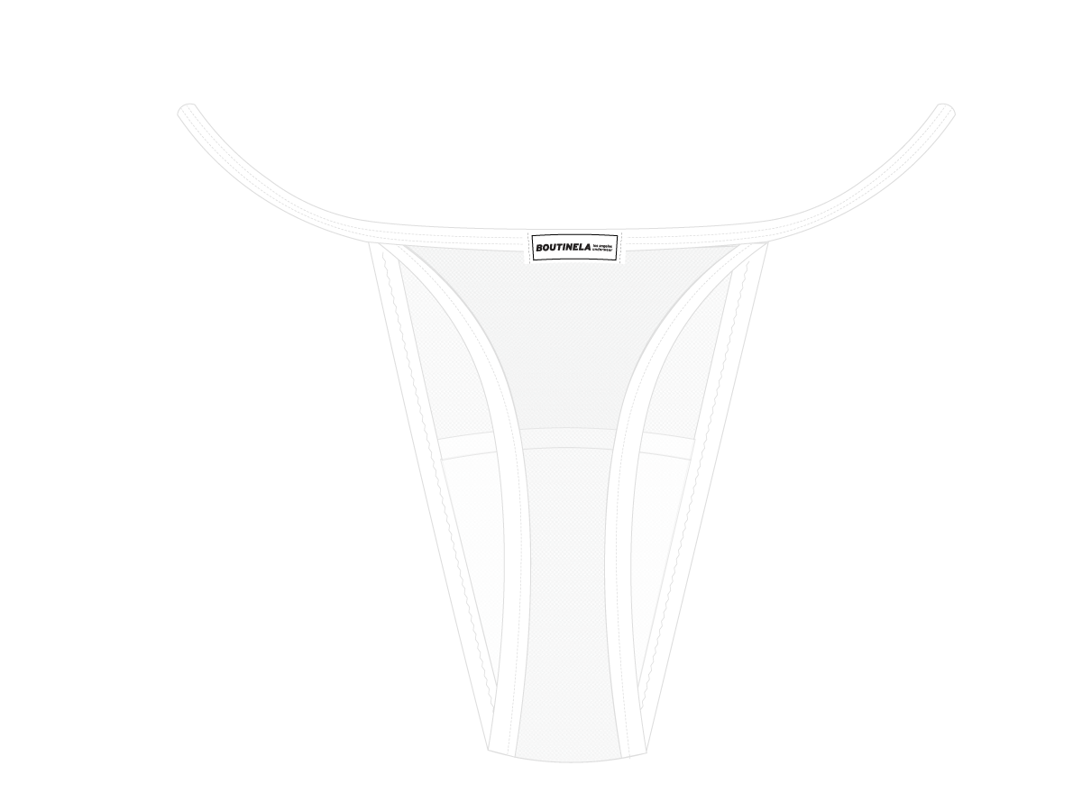 White Mesh Lace Thong Panty